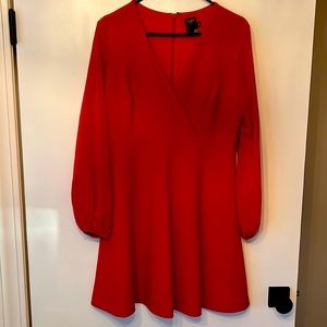 Taylor Red A-line Dress